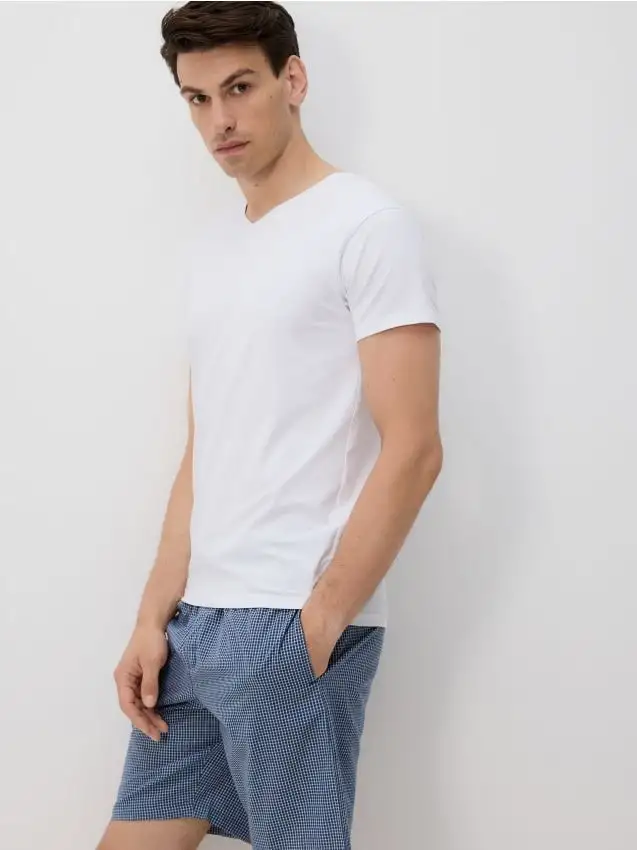 Set pigiama da due pezzi in cotone Colore bianco