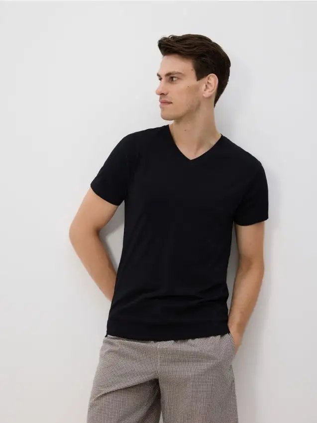 Set pigiama da due pezzi in cotone Colore nero