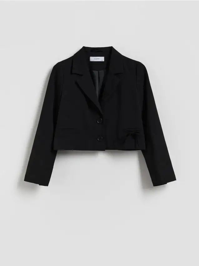 Giacca corta in misto viscosa Colore nero