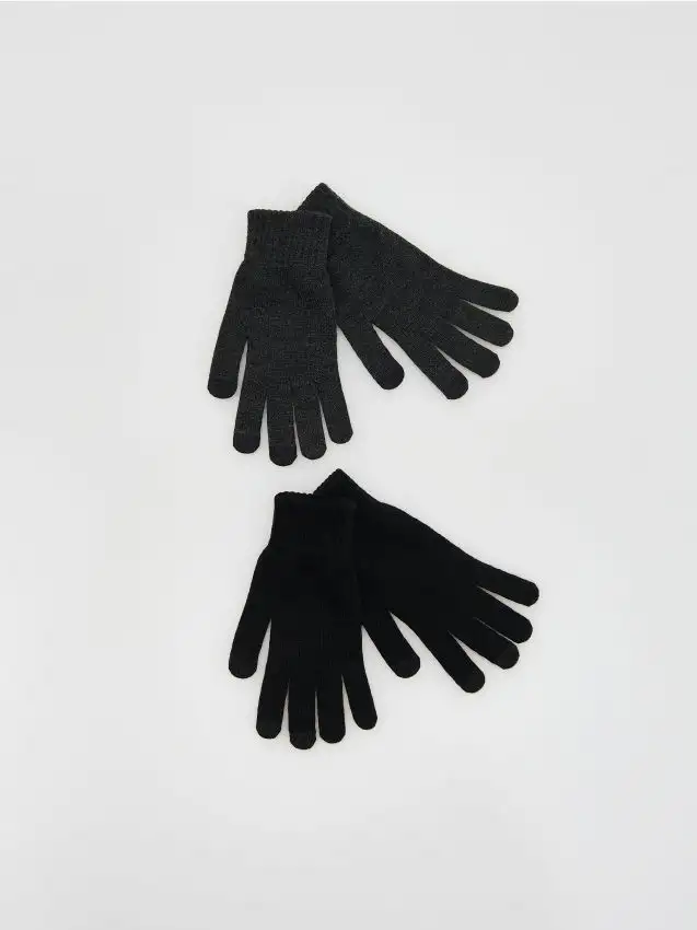 Confezione da 2 paia di guanti Colore nero