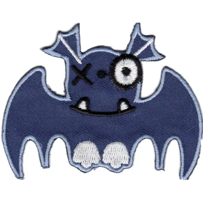Distintivo mostro pipistrello blu