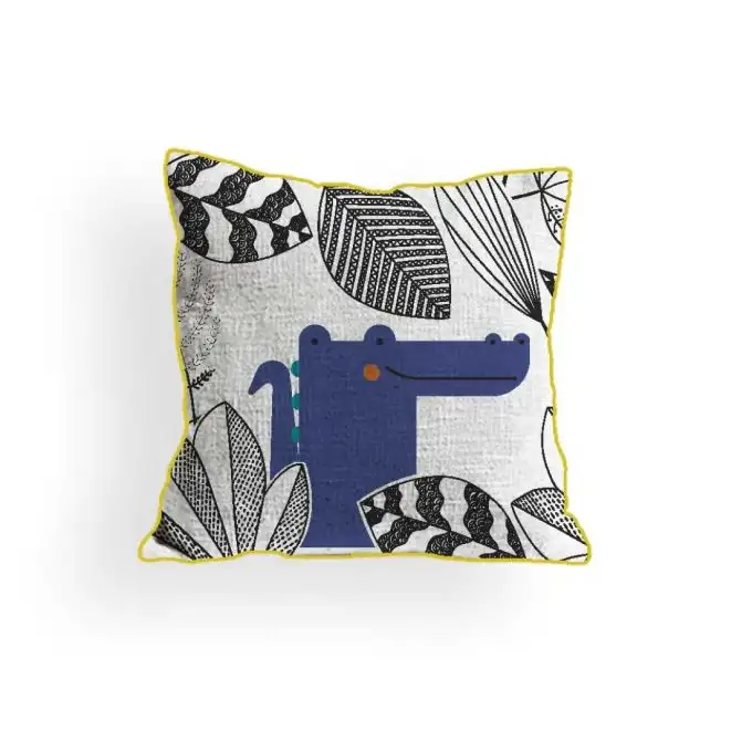 Cuscino coccodrillo e foglia
