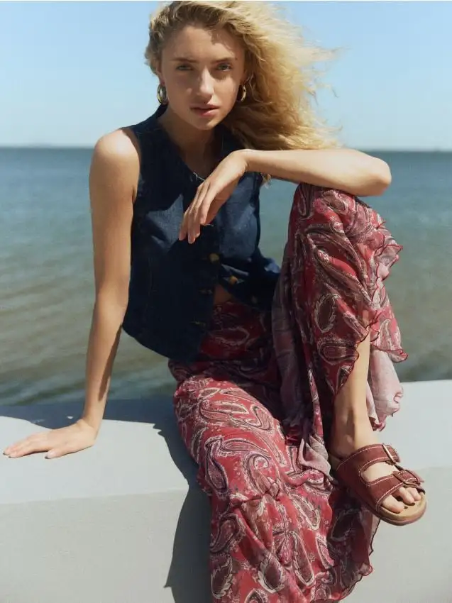 Pantofole in pelle di pecora Colore maroon