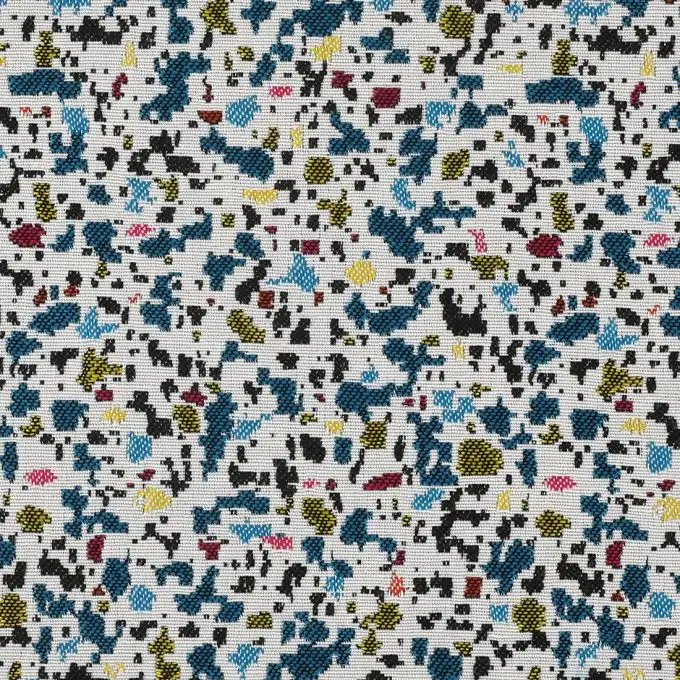 Tessuto jacquard macchie multicolore