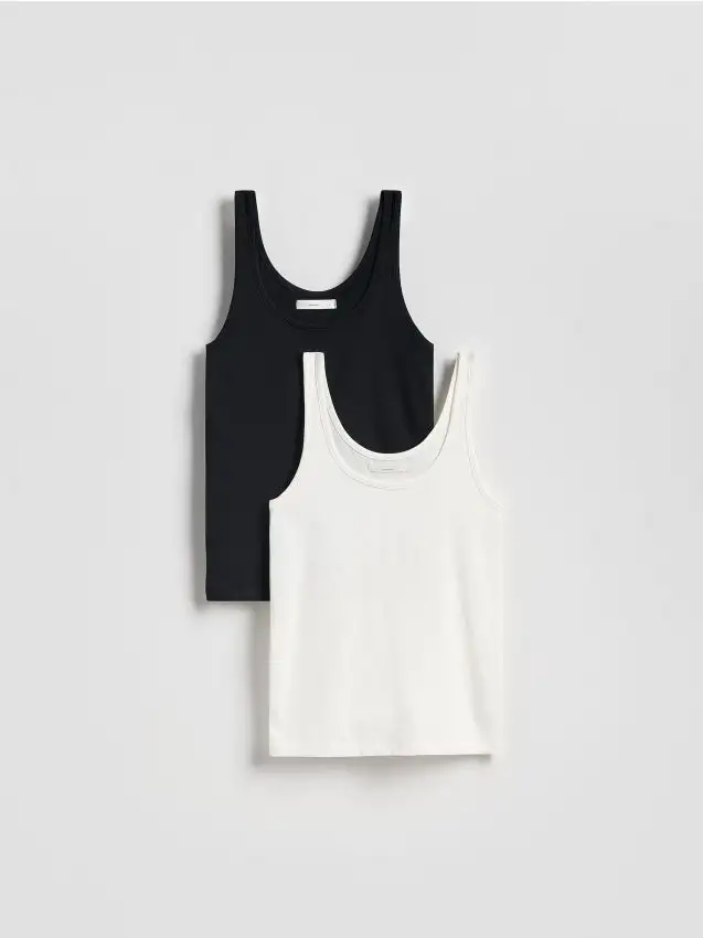 Top con spalline 2 pezzi Colore panna