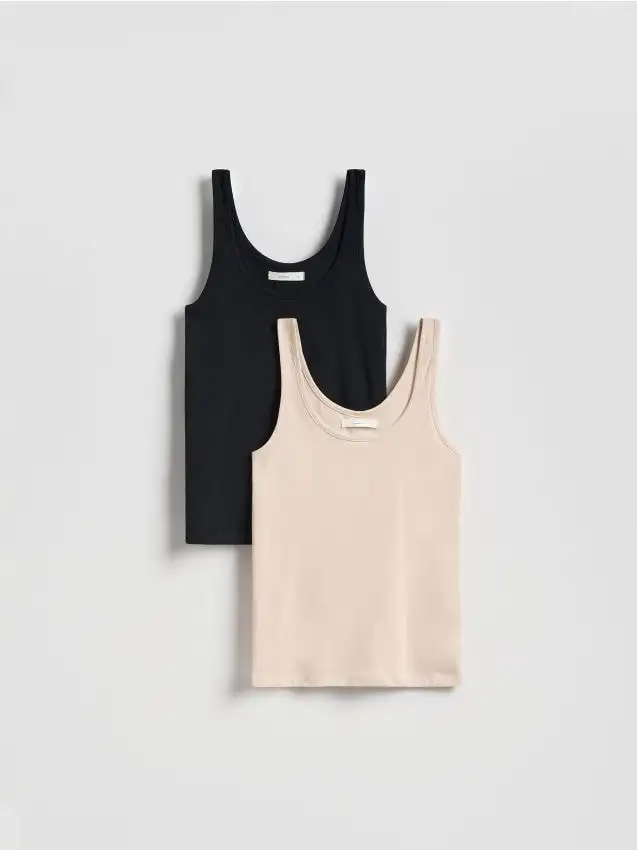 Top con spalline 2 pezzi Colore beige