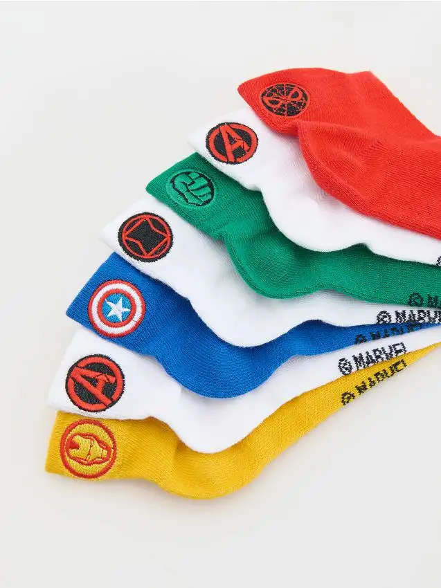 Confezione da 7 paia di calze Marvel Colore rosso