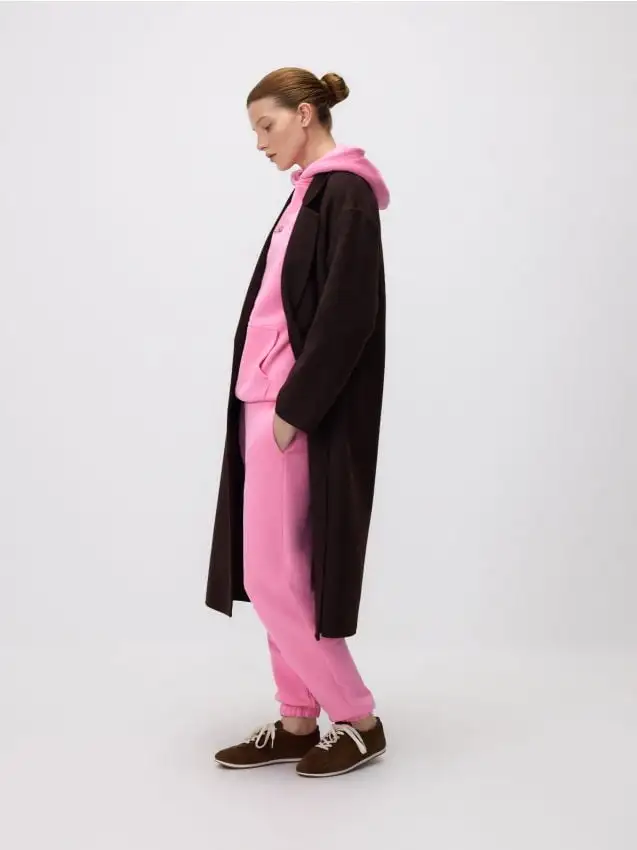 Pantaloni da tuta in misto cotone Colore rosa
