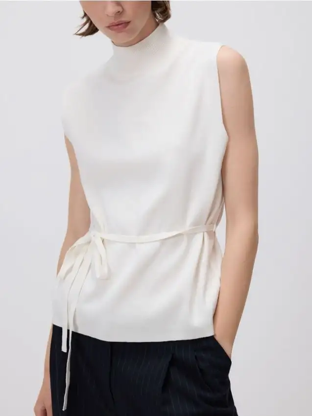 Top in jersey con allacciatura Colore nude