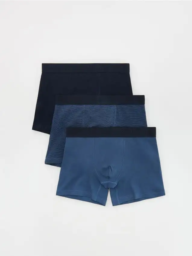 Confezione da 3 paia di boxer long Colore blu scuro