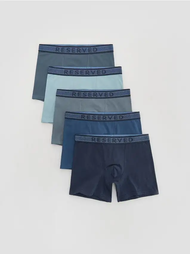 Confezione da 5 paia di boxer long Colore blu scuro