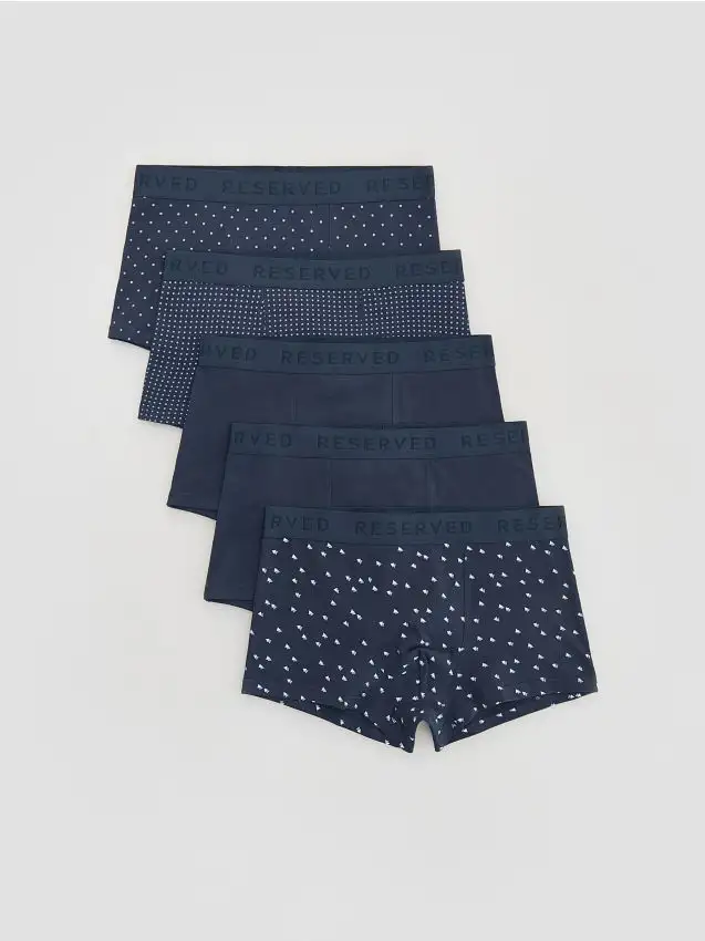 Confezione da 5 paia di boxer classic Colore blu scuro