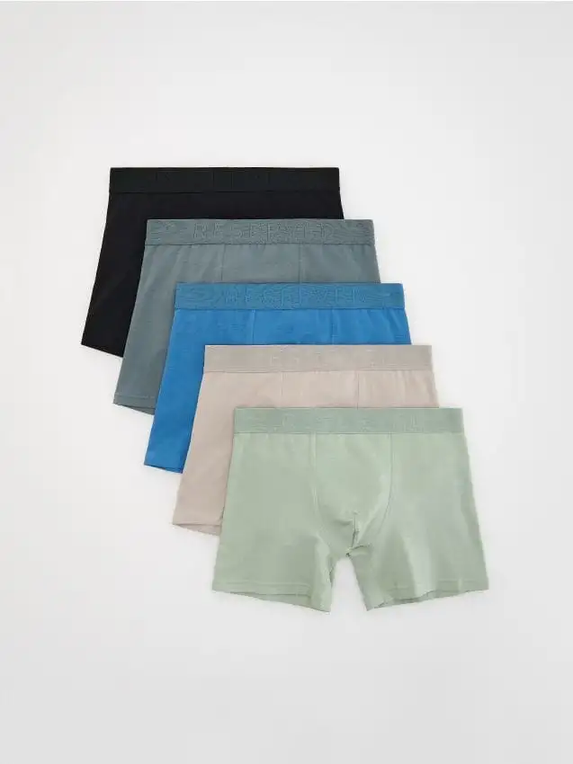 Confezione da 5 paia di boxer long Colore azzurro
