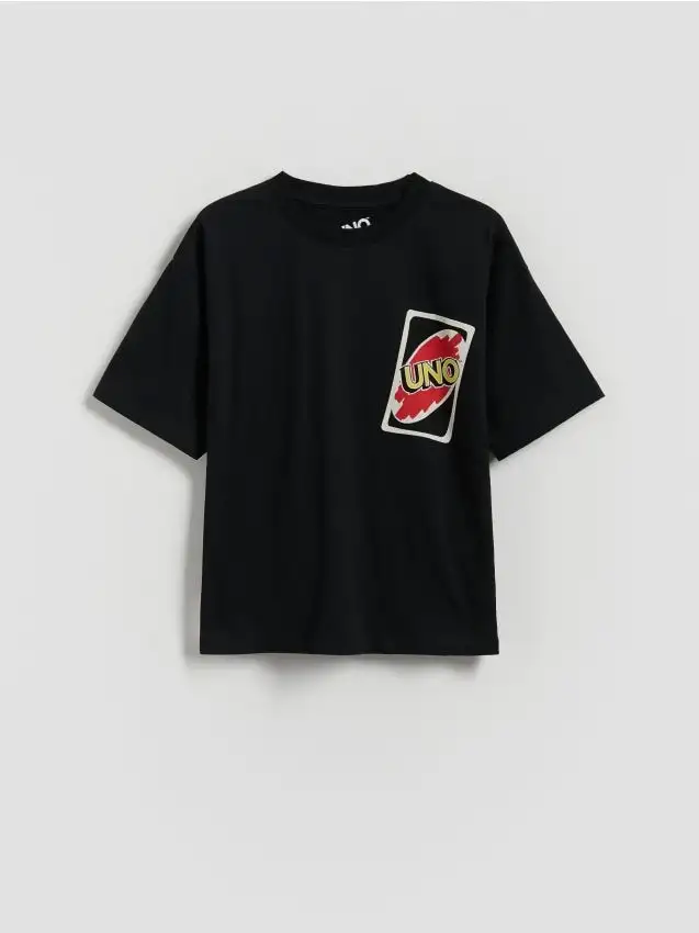 Maglietta con stampa UNO Colore nero