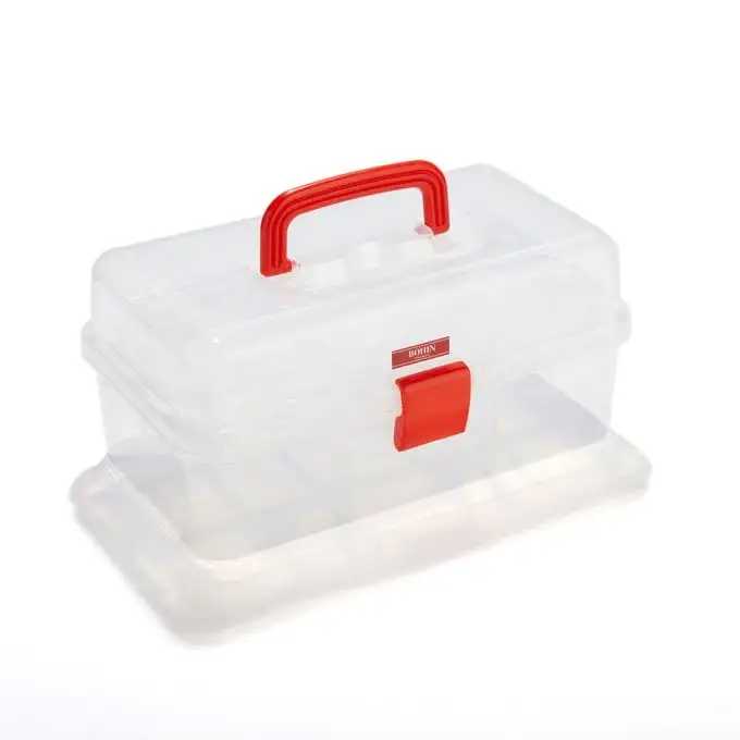 Scatola da cucito trasparente