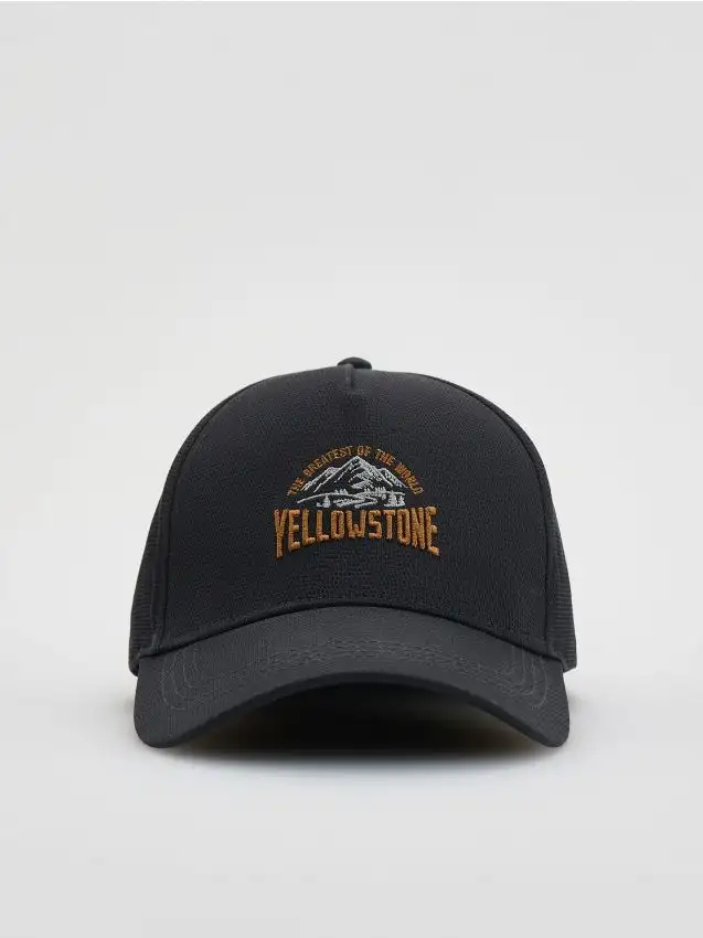 Cappello da baseball con ricamo Colore grigio scuro