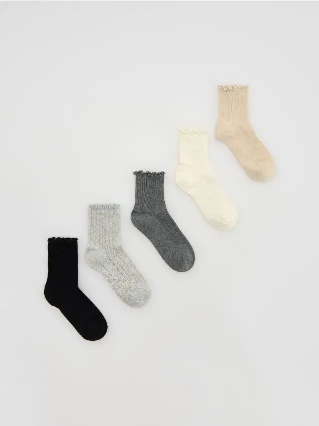 Calze lunghe 5 pezzi Colore nero