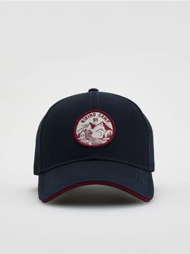 Cappello da baseball con patch Colore blu scuro