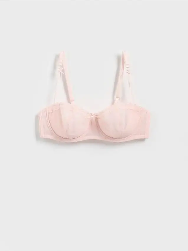 Reggiseno morbido con ferretto Colore rosa pastello