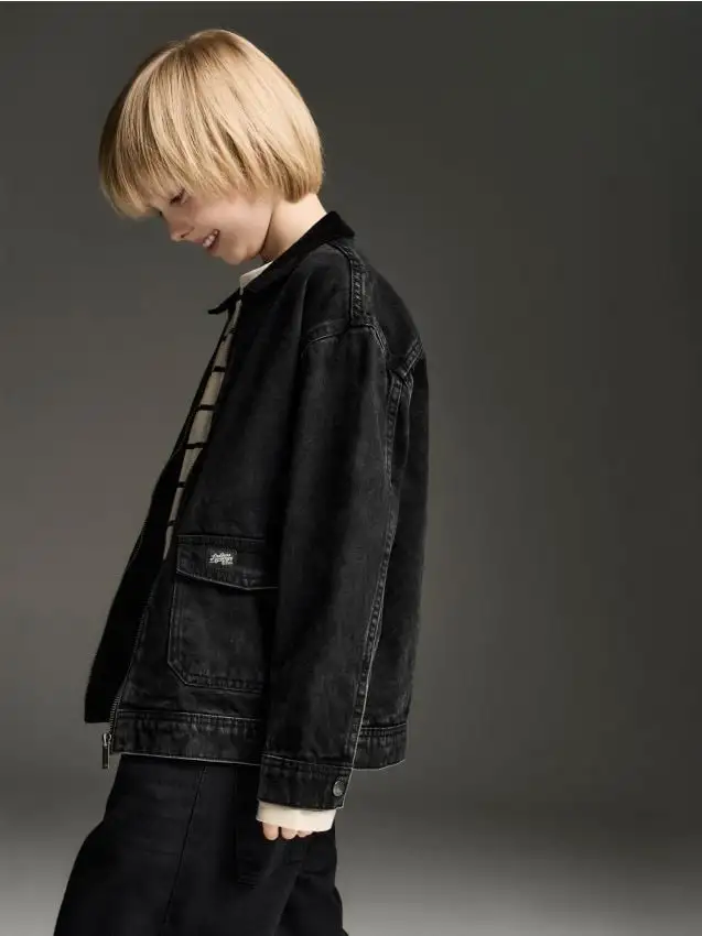 Camicia denim con tasche Colore nero