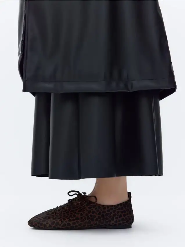 Mocassini in camoscio con pelliccia Colore multicolore