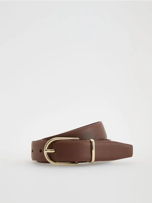 Cintura realizzata con materiali misti Colore marrone