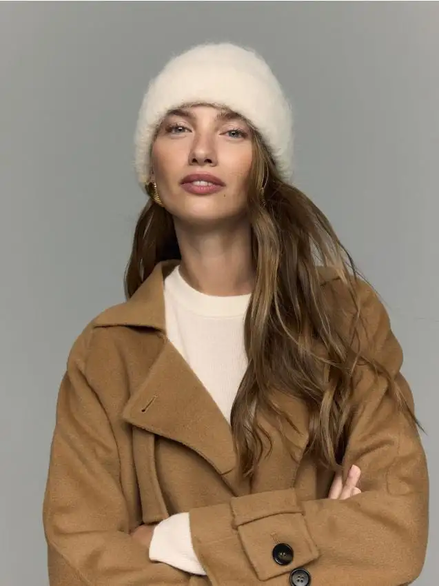 Berretto in misto lana d’alpaca Colore bianco