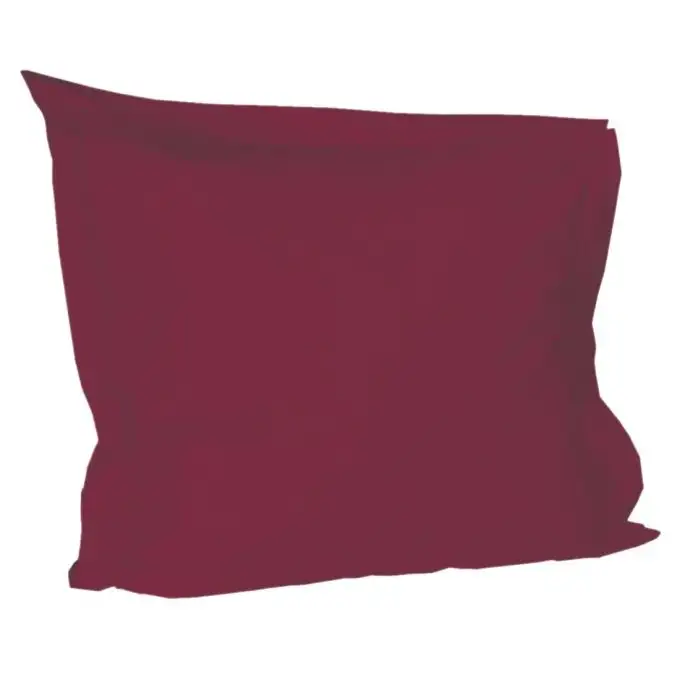 Federa quadrata cotone percalle rosso bordeaux