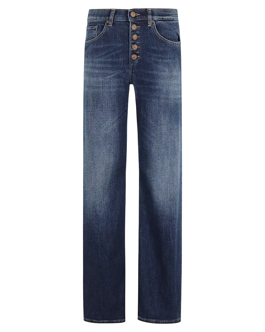 Dondup Jeans Jacklyn Donna Loose Fit in Denim Blu