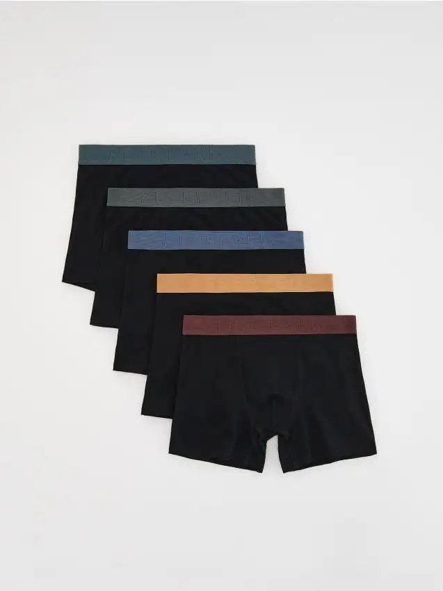 Confezione da 5 paia di boxer long Colore nero