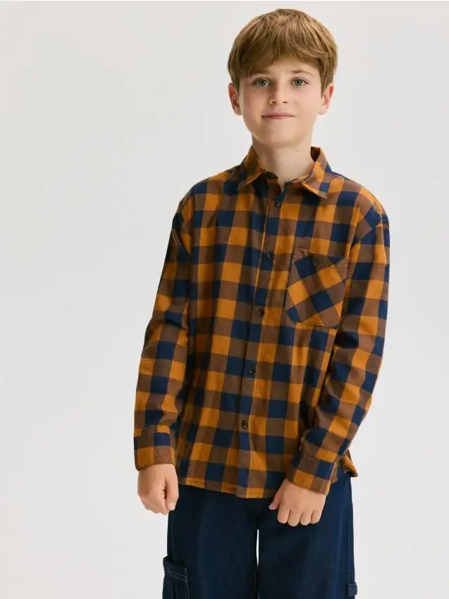 Camicia a quadri Colore arancione