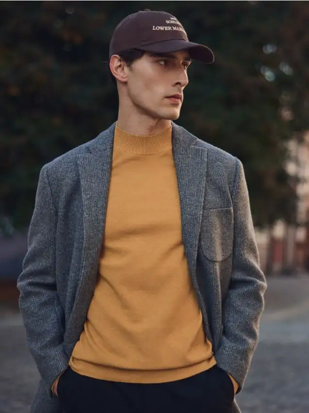 Maglione in misto viscosa Colore senape