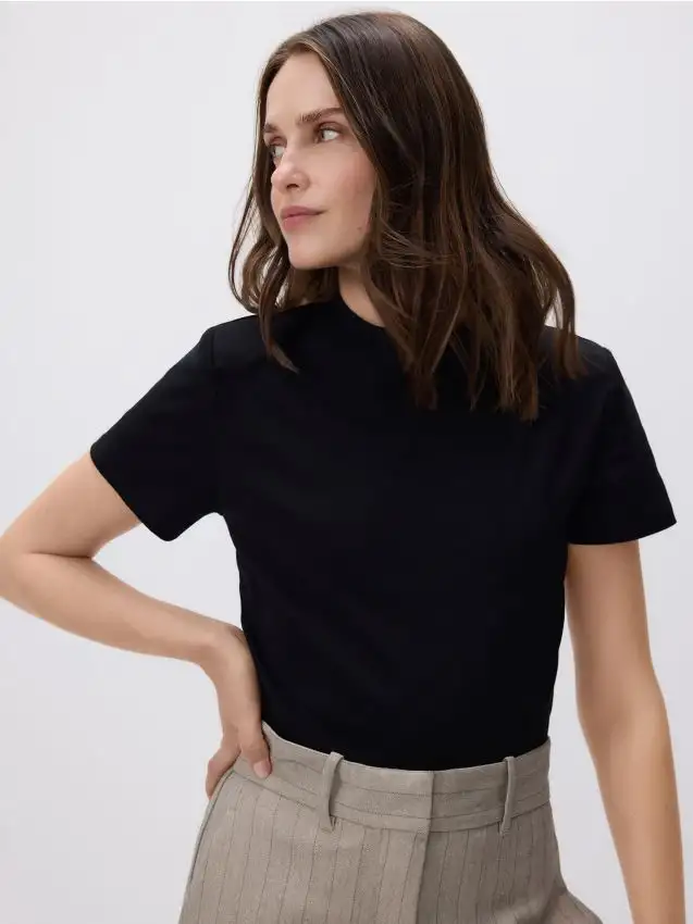 Body in misto cotone Colore nero