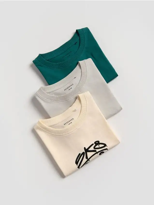 Maglietta oversize in cotone 3 pack Colore grigio chiaro