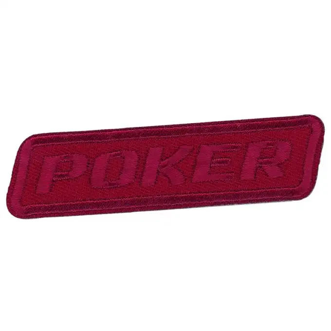 Scudetto rettangolare Poker rosso