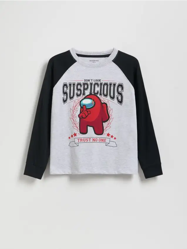 Maglia a maniche lunghe Among Us Colore grigio chiaro