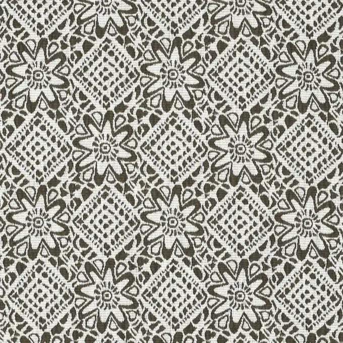 Tessuto jacquard cotone kaki