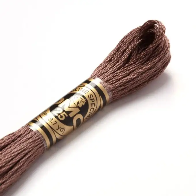 Filo mouliné da ricamo toni marroni COL 3860