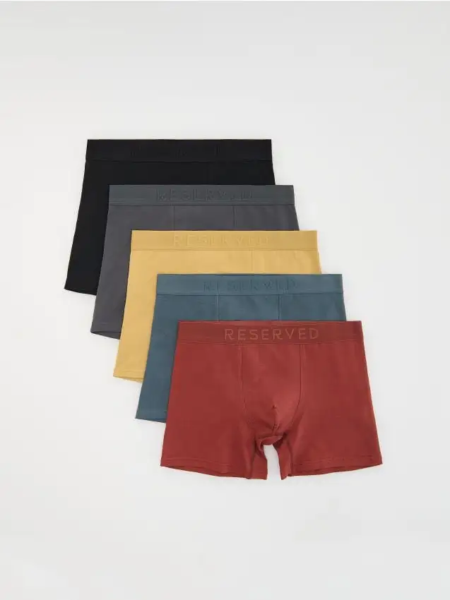 Confezione da 5 paia di boxer long Colore carminio