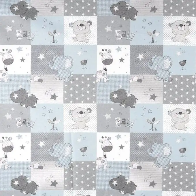 Tessuto cotone patchwork animali