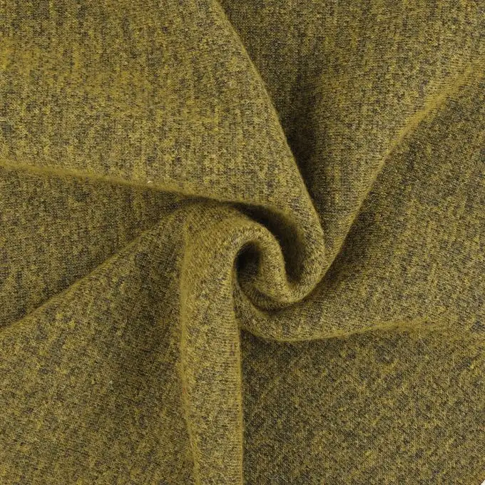 Tessuto lana cotta senape