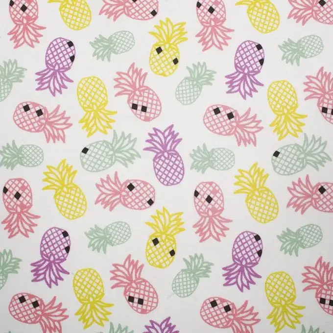 Tessuto cotone ananas multicolore