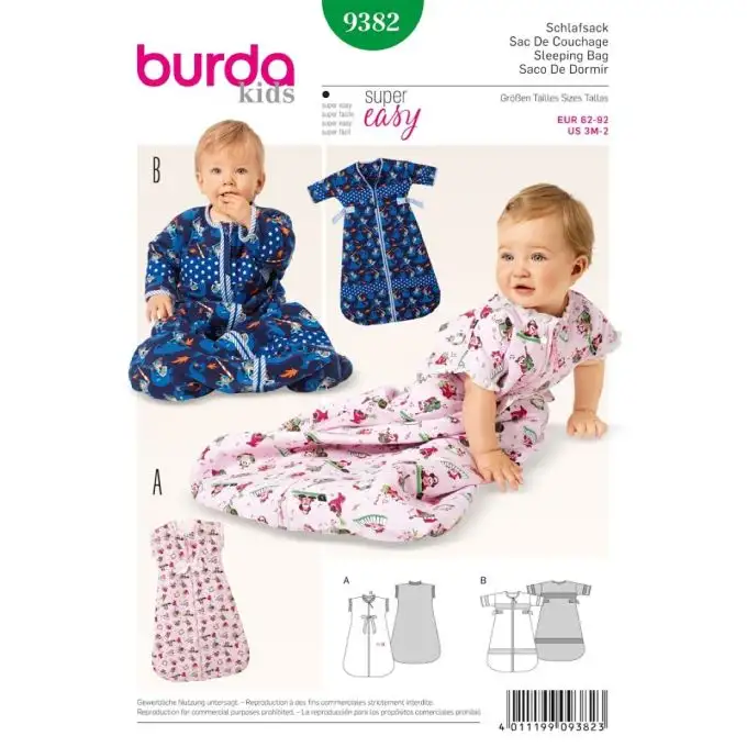 Modello sacco nanna - Burda n9382