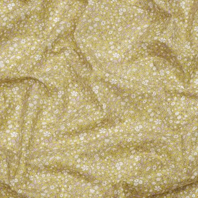 Tessuto popeline di cotone liberty daisy daisy giallo