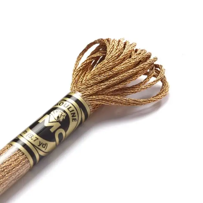 Filato mouliné metallizzato da ricamo marrone - COL E436