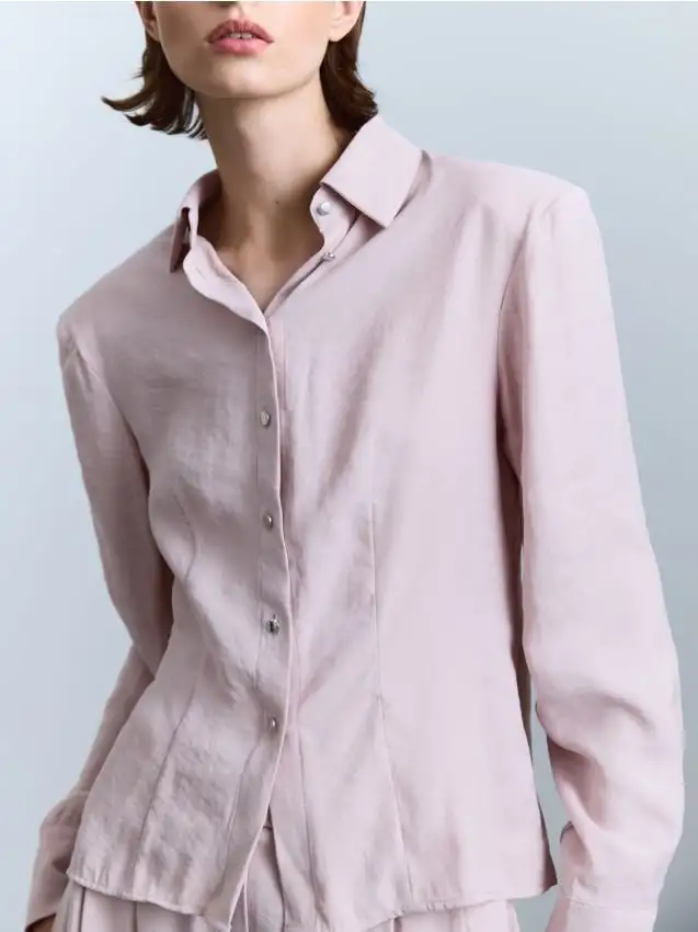 Camicia in misto modal Colore rosa pastello