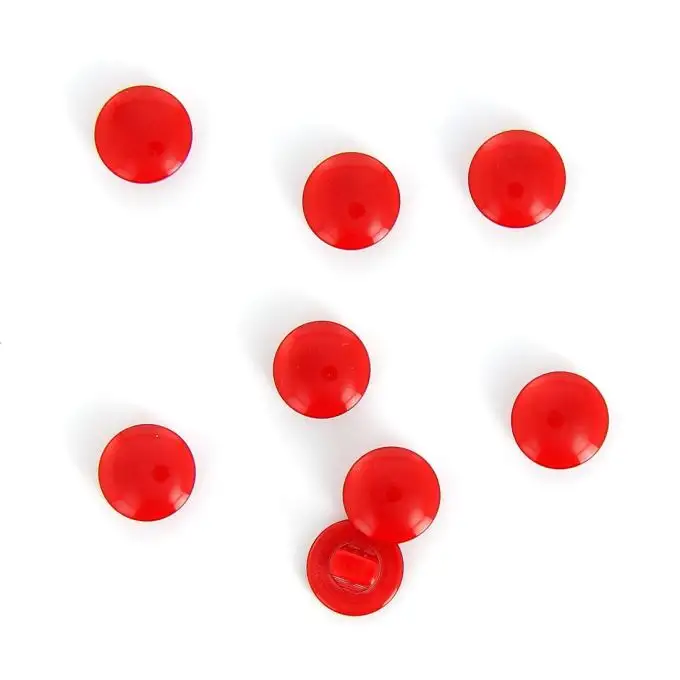 bottoni con gambo rosso 11 mm