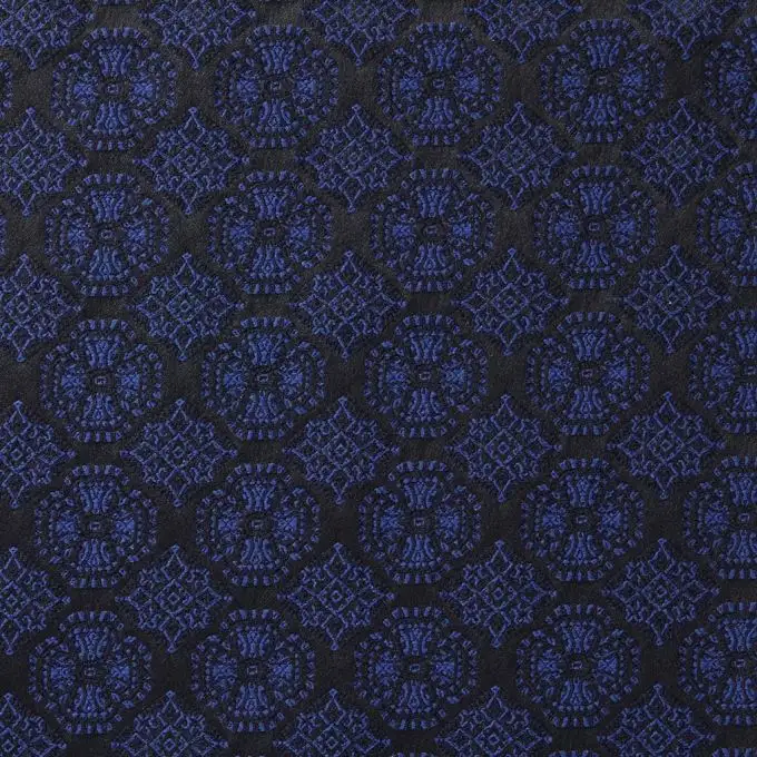 Tessuto jacquard motivi blu