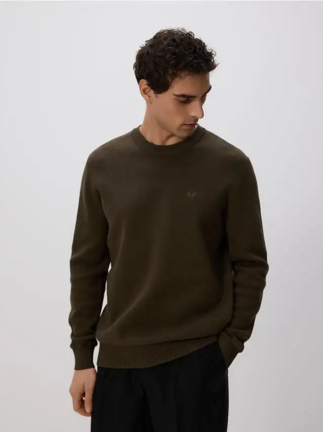 Maglione con ricamo Colore verde