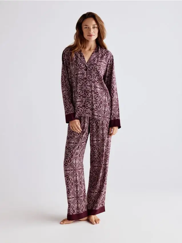 Set pigiama da due pezzi in viscosa Colore viola